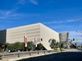 The Broad Museum of Contemporary Art Stands Next to the Walt Disney Concert Hall on Grand Ave in Downtown Los Angeles