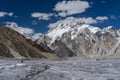 Broad peak view along the way to Ali camp, K2 trek, Pakistan Royalty Free Stock Photo