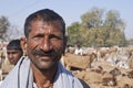 Broad smiling cattle farmer in Nagaur.