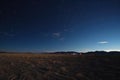 a broad star field seen from the desert under a moonless sky