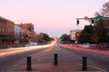 Broad Street in Athens, Georgia at dusk