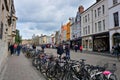 Bicycles parked in Broad Street, Oxford, England