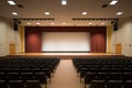 broad view of an empty auditorium