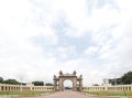 A broad view of the main gate of Mysore palace from East Royalty Free Stock Photo