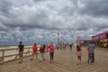 Broad walk in Jersey Shore. Morning before storm.