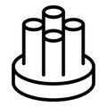 Broadband fiber icon outline vector. Optic cable