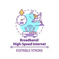 Broadband, high speed internet concept icon Royalty Free Stock Photo