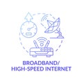 Broadband, high speed internet dark blue concept icon Royalty Free Stock Photo
