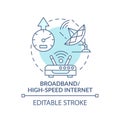 Broadband, high speed internet turquoise concept icon Royalty Free Stock Photo