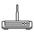 Broadband modem icon outline vector. Internet router