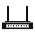 Broadband modem icon simple vector. Internet router