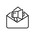 Broadcast Message Icon Black And White Illustration