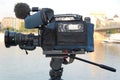 Broadcast quality camera Royalty Free Stock Photo