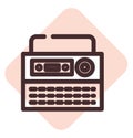 Broadcast radio device, icon Royalty Free Stock Photo