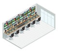 Broadcast Studio Isometric Interior Royalty Free Stock Photo