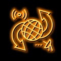 broadcast technology neon glow icon illustration