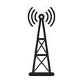 Broadcast, transmitter antenna icon vector for your web design, logo, infographic, UI. illustration