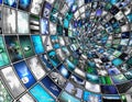 Broadcast Tunnel Background Royalty Free Stock Photo