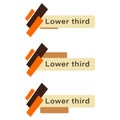 Broadcast vectors design. flat broadcast design element. simple lower third design
