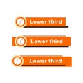 Broadcast vectors design. flat broadcast design element. simple lower third design