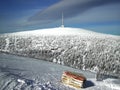 Broadcaster on mountain Royalty Free Stock Photo