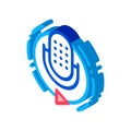 Broadcasting Microphone isometric icon vector illustration Royalty Free Stock Photo