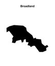 Broadland outline map Royalty Free Stock Photo