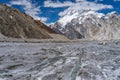 Broadpeak mountain with cloud on top behind Vigne glacier, K2 tr