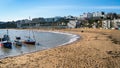 View of Broadstairs beach on January 29, 2020. Four unidentified people