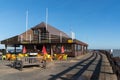 View of a cafe on Broadstairs jetty on January 29, 2020