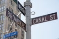 Broadway and Canal street Royalty Free Stock Photo