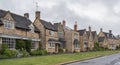 Pretty Cottages with climbing plants in the village of Broadway, in the English county of Worcestershire, Cotswolds, UK Royalty Free Stock Photo