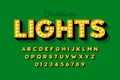 Broadway lights, retro style light bulb font Royalty Free Stock Photo