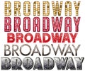 Broadway Marquee Word Art Royalty Free Stock Photo