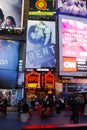 Broadway show ads in Times Square, New York City