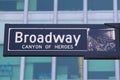 Broadway sign in Lower Manhattan