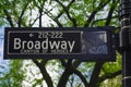 Broadway sign in Lower Manhattan