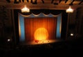 Broadway stage with spotlight Royalty Free Stock Photo