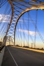 The Broadway Street Bridge spanning over the Arkansas Rive Royalty Free Stock Photo