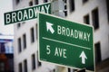 Broadway street sign