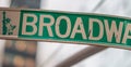Broadway street sign in Manhattan Royalty Free Stock Photo