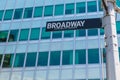 Broadway street sign Manhattan New York USA Royalty Free Stock Photo