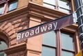 Broadway Street sign Manhattan Soho New York Royalty Free Stock Photo