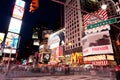 Broadway at Times Square by Night Royalty Free Stock Photo