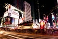 Broadway at Times Square by Night Royalty Free Stock Photo