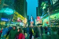 Broadway Times Square at night, New York Royalty Free Stock Photo