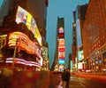 Broadway Times Square at night, New York Royalty Free Stock Photo