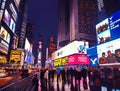 Broadway Times Square at night, New York Royalty Free Stock Photo