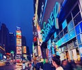 Broadway Times Square at night, New York Royalty Free Stock Photo