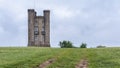 Broadway Tower is a folly on Broadway Hill, near the large village of Broadway, in the English county of Worcestershire, Cotswolds Royalty Free Stock Photo
